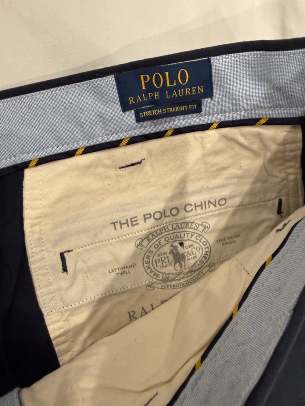 NWT Polo by Ralph Lauren Men's Stretch Straight Dark Navy Chino Pants—40x32 - Picture 2 of 10